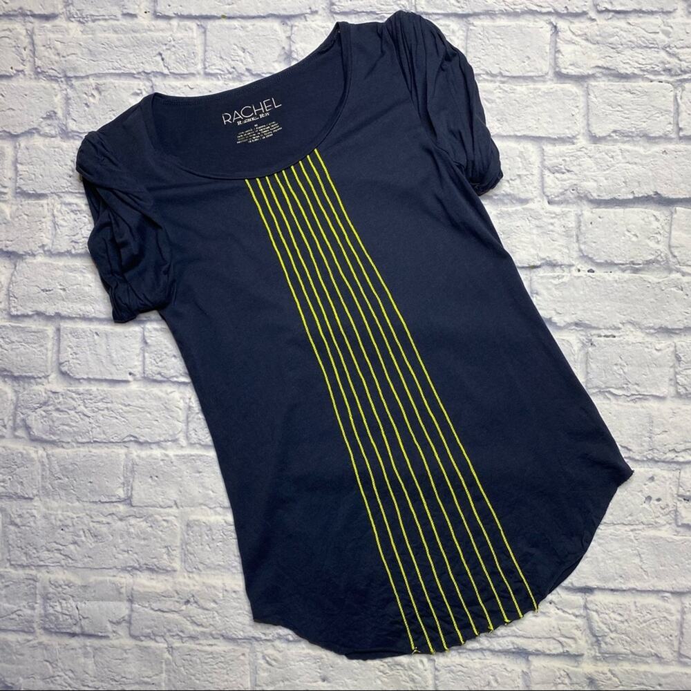 RACHEL Rachel Roy Puff Sleeve Stripped Top